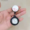 Pocket Watches Hospital Health Care Medical Nurse Doctor Love Heart Beat Stephoscope Retractable Badge Scroll Clamp FOB Pocket ES Clock Y240410