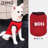 OIMG Funny Pet Dog Clothes Summer Mini Boss Dog Shirts "I Love Mommy "Dog Vest Pomeranian Bulldog Puppy Clothes Tshirt For Spitz