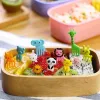 10pcs/set bento kawaii niedliche Tierfutterfruchtfürchtiger Gabeln Lunchbox Accessoire Dekor Werkzeug