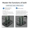 Caixa de disco rígido de baía dupla de gabinete NVME M.2 Dissipação de calor eficiente Estação de docking Station HDD Tipo C CLONE OFFLINE DE OFFLINE