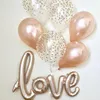 18inch Round White Gol Glitter Imprimé Mrmrs Love Foil Balloons Bride to Be Mariage Wedding Saint Valentin Air Globos Supplies