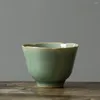 ティーウェアセットcha xiang ji yue kiln celadon glaze tea cup juxion