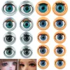 1Pair DIY Toy Accessories Doll Plastic Artificial Eyes Silicone Doll Rolling Eyeballs with Eyelashes DIY Doll Eyes with Eye Cove