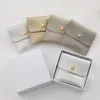 Sacos de armazenamento 8x8cm imitação de couro de jóia pu saco de fivela de fivela de colar bolsas organizadoras de pulsação de bracelete