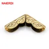 Naierdi 100pcs Corner en laiton Antique Bracets Metal Livre Scrapbooking Notebook Albums Menus dossiers Protégeurs de coin Ton de bronze