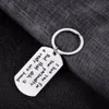 Keychains 12pc Lot Jag älskar dig Keychain Dog Tag Rostless Steel Keyring för par flickvän pojkvän fru make nyckelkedja funn256s