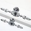 KK&FENG 1PC European Crystal Handles Kitchen Cabinets Door Pulls Jewelry Armoire Bedroom Dresser Decor Crystal Cabinet Knobs