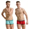 Onderbroek heren ademend gaas ondergoed comfortabele bokser trunk shorts sexy low-rise pouch mannelijk slipje