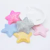 12 pcs Glitzer Stoff gepolstert Sternapparat für DIY Kopfbedecke Haarklammern Dekor Baby Hüte Stirnbänder Ornamente Accessoies Patches