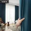ノーンモダンソリッドブラックアウトカーテンブラインドサーマル断熱窓コルティナパラクォートドレープリビングルームの寝室のためのカーテン