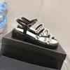 Sandalen schoenen voor vrouwen maat35-41 Echt lederen hoge hakken Wedges Pearl naaien plat platform ontwerper Zapatillas Mujer