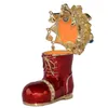 Bottles Santa's Boot And Presents Trinket Box Christmas Stocking Enamelled Jewelry Holder Xmas Shoes Gifts