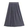 Jupes d'été coton jupe plissée femme décontractée grande balançoire taille élastique