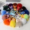 True Fox Hair Ball Pendant mignon Plux Doll Sleep Doll Baby Car Keychain Pendant Sac Pendentif