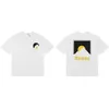 Retro Fashion Brand Rhude T-shirt Unisexe T-shirt à manches courtes lâches Double fils de coton pur Vêtements de cou rond pour hommes