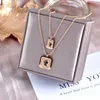 Pendant Necklaces Round Medal Queen Coin Titanium Steel Double Chains Women Necklace Clavicle Chain Girls Long Sweater248G