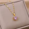 Новый стиль вращающийся титановый стальное ожерелье Женское вспышка мода простые ожерелье