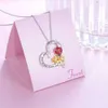 Nieuwe liefdesbrief voor dames diamant bloem hanger Moederdag hart ketting sieraden