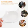 Tea Trays 2 Pcs Ceramic Bag Saucer Teabag Holder Coffee Spoon Household Dish Organizer Ceramics Containers Bags Rack