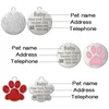 Nom d'identification personnalisée Cat Tag Tag Metal Metal Metal Gravé Nom Gravure Cold de chien Tag PAW PAW PENDANT KEYCHAIN PET DOG Collar