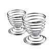 Metal Egg Cup Spiral Spring Holder for Kitchen Breakfast - Durable Hard Boiled Egg Cup for Serving and Display - Perfect for Breakfast Table