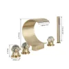 Torayvino Zone Gold Waterfall Banathtub Faucet Banheira для душевого миксера набор палубы монтированные 5 шт.