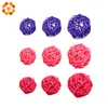 10pcs 3/4/5 cm Forma rotonda mutil Colors Rattan Ball Sepak Takraw per feste di compleanno di Natale Decorazione per feste di matrimonio