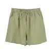 2022 NIEUWE HOTE HOOG HOOG VROUWEN Shorts Summer Solid Color Wide Leg Streetwear Simple Bow Short Pants for Party