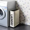 Panier à linge roulant sur roues Hamper Lavage des vêtements sales poubelle avec roues mince le rangement à linge pliable T200602304K