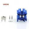 Din Rail Universal Terminal Block UK-5N Blue Screw Type Electric Terminals Block Wire Cable Connector Morsettiera 41A Bornier