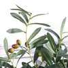 Fausses fleurs artificielles Branches d'arbre à feuilles d'olive avec des fruits olive fleur fleur de fleur de soie de soie