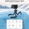 Tripés MT33 Mini Octopus flexível Tripé Sapacho frio Montar a cabeça da bola QR Placa máx.2 kg para câmeras de smartphone Vlog de transmissão ao vivo