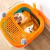 Top-Interry de plástico Gato Box de arena a prueba de salpicaduras Cajón de baño Cajón de baño Pequeño Suministro de arena con bolas de juguete H