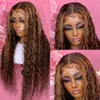 5x5 Water Wave Curace Front Wig Hight Wig Human Hair 5x5 Крайный парик для женщин Джаз -звезда Прозрачный кружевный парик