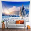 Boho Tapestry Wall Art Decor Home Beautiful Winter Cedar Snow Print grande hippie