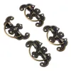 4pcs Boîte de bijoux antique Datoir de porte tire des poignées de poignées boucles meubles de cuisine boucles d'armoires et poignées avec des ongles