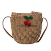 Cross Body Evening Bags Summer Beach Vacation Instagram Cute Girl Bag 2024 New Simple and Fashionable Grass Woven Shoulder H240410