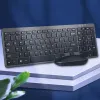 Combos 99 touches clavier sans fil ergonomique Bluetooth compatible clavier sans fil + souris optique pleine grandeur avec pavé pour ordinateur portable PC