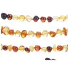 Kralen kettingen sieraden amber ketting voor babyvoorziening certificaat authenticiteit echte Baltische steen cadeau drop levering hangers dh8Kr