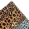 Window Stickers 25CM 50CM/50CM 100CM Leopard Patter PU Heat Transfer Film Iron On Press Machine Cutting Plotter T-Shirt DIY