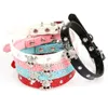 Small Dogs Collars retractable Skull Rhinestone Puppy Product For Pets Accessories Cats Necklace tasma halsband kat