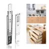 Drawer track drawer slide three rail drawer guide rail slide rail furniture hardware fittings, slipway 2 pieces