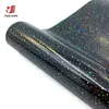 Adesivos de janela 9pcs 30x25cm TPU Leopard Glitter Star transferência de calor ferro em htv tshirt Textil