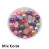 50 colori dimensioni 6/8/10 mm ABS in plastica in plastica rotonda piatta piatta perle perle sciolte perle fai -da -te/copricapo/nail art/telefono decoro