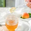 Bouteilles de rangement pot miel en verre et dipper set bouton de cornichon