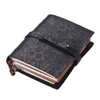 Leather Vintage Embossed Pattern Travel Journal Notebook Lined Blank Grid Paper Diary Refillable Notepad Gift for Men Women 240409