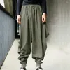 Pantaloni maschili in stile giapponese harem casual pantaloni sciolti scambiati scambiati hakama per uomo