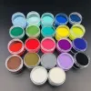 20 colors 10 g puszki proszek z wytłaczania w puszkach do konta dłoni DIY, tworząc Clear Stamp Ink Pad Scrapbooking Art Art Akcesoria
