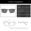 Lunettes de soleil Fashion Metal Femmes Designer Men de marque Vintage Eyewear Male Retro Square Sun Glasses UV400