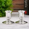 Candle Holders A Pair Of 2.2cm Inner Diameter 5.8cm Wide And High With Gold Silver Bases